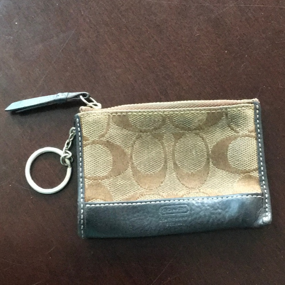 Brown coach coin wallet